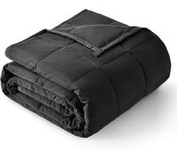 Sivio Couverture lestée de 7 kg, couverture lestée douce pour adultes, couverture respirante lourde en microfibre avec perles de verre pour canapé-lit toute saison, 150 x 200 cm, noir