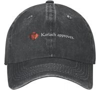 SIVMZFYQEL Casquette de Baseball Classique Karlach approuve Baldurs Gate 3 Accessoires Femmes Trucker Chapeau en Coton en Détresse Chapeaux Casquette Vintage Activités de Plein air Couvre-Chef