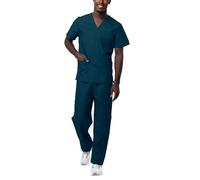 Sivvan Tenue Médicale Unisexe Classique - Blouse Col en V & Pantalon à Cordon - S8400 - Caribbean Blue - S