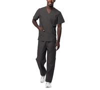 Sivvan Tenue Médicale Unisexe Classique - Blouse Col en V & Pantalon à Cordon - S8400 - Charcoal - M