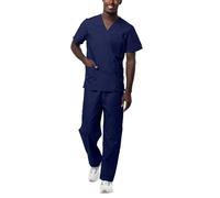 Sivvan Tenue Médicale Unisexe Classique - Blouse Col en V & Pantalon à Cordon - S8400 - Navy - S