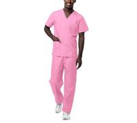 Sivvan Tenue Médicale Unisexe Classique - Blouse Col en V & Pantalon à Cordon - S8400 - Sherbet - M