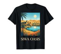 Siwa Oasis Égypte Désert Palmier Paysage Voyage Art T-Shirt