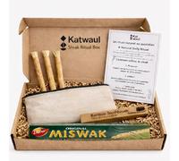 Siwak Kit Complet Hygiène Dentaire Naturelle - 3 Bâtons Miswak, Dentifrice au Miswak, Brosse à Dents Bambou, Trousse et Guide FR/EN - Alternative Écologique Zéro Déchet