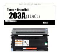 SIWANYS CWWAA0649 CWWAA0648 Cartouche de Toner et unité Tambour Compatible pour Ricoh- pour FAX-1190 1190L 203A 204A U2000 LJ2050N M3020 M3220 M7130N M7120 M7030 M7020 L2000L,Set