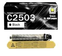 SIWANYS MP C2503 Cartouche de Toner Haute Capacité Compatible pour Ricoh - pour C2011SP C2503SP C2003SP C2004SP C2004exSP C2504SP C2504exSP IM2000 IM2500,BK-1 pcs