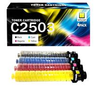 SIWANYS MP C2503 Kit de 4 Cartouches de Toner Haute Capacité Compatible pour Ricoh - pour C2011SP C2503SP C2003SP C2004SP C2004exSP C2504SP C2504exSP IM2000 IM2500,4 Pack