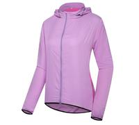 SIWANYS Veste de Cyclisme avec Capuche Cachée Femme, imperméable Hauts de Vélo de Montagne Haute Visibilité Coupe-Vent pour Randonnée, Course, Camping, Équitation,Purple-M