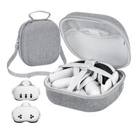 Siwket Étui de transport rigide compatible avec les casques de jeu Meta Quest 3S/Quest 3 Official Original/Elite Strap VR, étui de voyage portable pour manettes tactiles