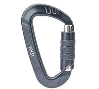 SIWOTED 1 pièces 7075 aluminium aérospatial 12KN boucle en forme de D mousqueton accessoire de sécurité extérieur (Grise)