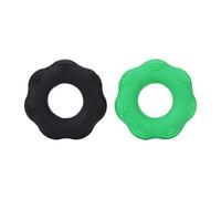 SIWOTED 2 pièces entraîneur de force de préhension des doigts hommes femmes renforcement de poignée élastique en Silicone 50lb (vert foncé + noir)