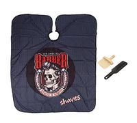 SIWOTED 3Pcs Kit de Cape de Coupe de Cheveux Décolleté Anti-fuite Respirant Réutilisable Cape de Coiffeur Portable avec Tablier à Barbe et Peigne