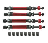 SIWOTED 4 pièces CVD arbre d'entraînement avant arrière axe de Transmission en métal pour voiture Slash 4X4 1/10 RC (Rouge)