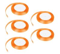 SIWOTED 5Pcs/Set Satin Ribbon 22m Long 10mm Wide Wedding Party Decoration DIY Accessories for Gift Cake Candy Box Wrapping (25# rouge orangé)