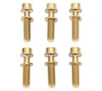 SIWOTED 6 pièces boulons de tige de vélo en alliage M5x20mm boulons de tige de guidon de vélo vis avec rondelle pour vélos de montagne vélos de route (Or)