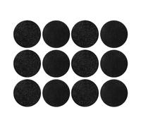 SIWOTED 6 pièces coussinets antidérapants rond auto-adhésif dos crochet et boucle pince coussin de montage pour feuille tapis coussins de siège (Noire)