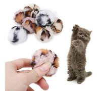 SIWOTED 9 pièces Boule de léopard en Peluche pour Chat de Compagnie avec Formation de sécurité à l'herbe à Chat Jouant Un Jouet interactif