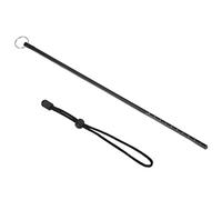 SIWOTED bâton de pointeur de plongée en Alliage d'aluminium Tige sous-Marine multifonctionnelle de 35 cm avec lanière (Corps de Canne Noir + Corde à Main Noire)