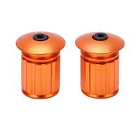 SIWOTED - bouchon de guidon de vélo, bloc de verrouillage d'extension de vélo, embout de guidon en aluminium (Orange)