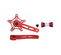 SIWOTED vélo de route 130BCD pédalier vélo pliant en alliage d'aluminium ensemble de bras de manivelle creux (Rouge)
