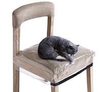 SIWUTIAO Lot de 4 Housses de Chaise de Salle à Manger en Plastique Transparent, réutilisables, épaisses, en PVC Souple, réglables et imperméables