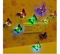 Six adorables veilleuses papillon aux couleurs changeantes. Idéales comme veilleuses, décorations de bureau ou murales