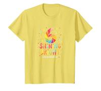 Six and Shining Bright Cadeau d'anniversaire pour Enfant de 6 Ans T-Shirt, Enfant, Citron, 3 Ans
