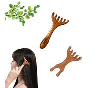 Six-Claw Meridian Massage Comb, 2 Pack Wood Scalp Massager, Head Massager Scalps Protable for Mother, Sister and Lover (C#3-2 PCS)