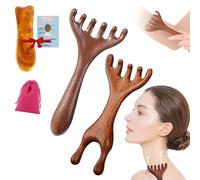 Six-Claw Meridian Massage Comb, Five Touch Therapy Comb, Gua Sha Comb for Men Women, Six Touch Therapy Comb Massager Tool for Scalp Eye Facial Neck Shoulder (2set-Mix)
