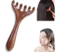 Six-Claw Meridian Massage Comb, Peigne de massage méridien, outil de massage Gua Sha en bois, peignes de massage pour détendre tout le corps, détendre le cuir chevelu, le visage, la nuque (1 pièce)
