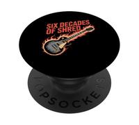 Six décennies de Flammes de Guitare déchiquetées PopSockets PopGrip Adhésif