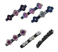 Six épingles à cheveux latérales à trois fleurs, frange, pinces à cheveux pour la segmentation des cheveux, pinces à cheveux à tricoter, utilisées pour modeler les cheveux, cadeaux, etc