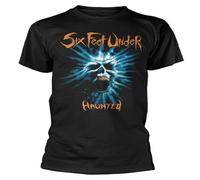 Six Feet Men T Shirt Under Haunted, Fruit of The Loom, Black, Farbe19 Black XXL