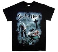 Six Feet Under Dead Meat Death Metal Men's Black T-Shirt Unisex Tee Clothing L