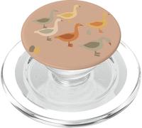 Six Geese A-Laying Mid-Century Retro Cut Out 6 PopSockets PopGrip pour MagSafe