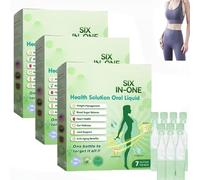 SIX-in-ONE Solution Oral Liquid, 2025 New Oral Solution, Natural Supplement Drops for Women and Men, Promote Intestinal Digestion, Firming Skin & Body Shaping Care (3)