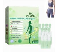 SIX-in-ONE Solution Oral Liquid, 2025 New Oral Solution, Natural Supplement Drops for Women and Men, Promote Intestinal Digestion, Firming Skin & Body Shaping Care (1)
