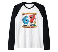 Six is Afraid of Seven Funny Math Humour Design for Kids Manche Raglan