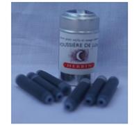 Six J Herbin Writing Ink Cartridges - Mauve, Poussiere De Lune
