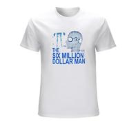 Six Million Dollar Man Retro 70S Bionic Man TV Fan T Shirt Graphic Unisex Tee Shirt White M