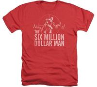 Six Million Dollar Man Sci-FI TV Series Target Adult Heather T-Shirt Tee Red