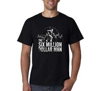 Six Million Dollar Man Target Men's Black T-Shirt Unisex Tee Clothing L