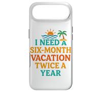 Six Mois de Vacances Deux Fois par an Citation Amusante sur la Plage Coque pour iPhone Air