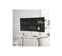 Six-Monitor Desk Mount w/ Crossbar, Up To 32" Screens/17.6lb - Kit de montage - pour 6 écrans LCD - colonne, double - acier, plastique - blanc -