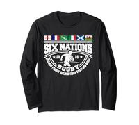Six Nations Rugby 6 Nation's Supporter Fan Men Women Unisex Manche Longue