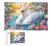 Six perroquets colorés sur la Branche florissante Puzzle 1000 Pièces pour Adolescents 14+ Jeu D’Apprentissage Raisonnement Et Réflexion Cadeau pour Études 1000 PCS