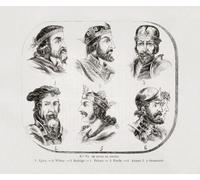 Six rois espagnols, ils sont nommés dans la légende sous les portraits. De Las Glorias Nacionales publié à Madrid et Barcelone 1852. Poster imprimé par Ken Welsh (15 x 12)