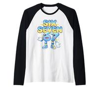 Six Sept Brainrot Funny 67, mème pour Enfants, Dessin animé Kawaii Manche Raglan