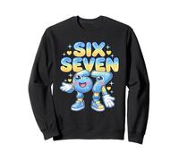 Six Sept Brainrot Funny 67, mème pour Enfants, Dessin animé Kawaii Sweatshirt
