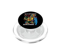 Six Sept Je Joue avec des Briques 6 7 T-Rex PopSockets PopGrip pour MagSafe